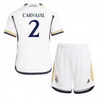 Real Madrid Daniel Carvajal #2 Koti Peliasu Lasten 2023-24 Lyhythihainen (+ Lyhyet housut)